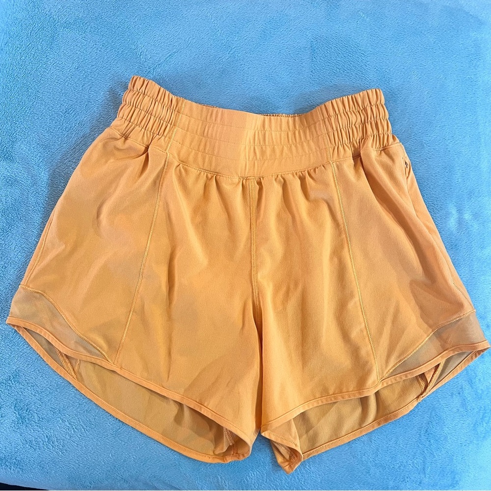 Lululemon Hotty Hot Vibrant Orange Athletic Shorts Size 4